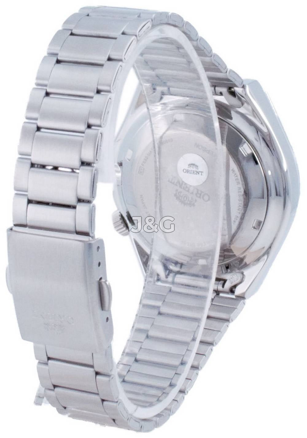 Orient Revival Automatic movement Blue Stainless steel Male RA-AA0B03L19B. A brand-new Orient Revival watch featuring a Blue dial and a Stainless steel strap. Angled view. - view 5