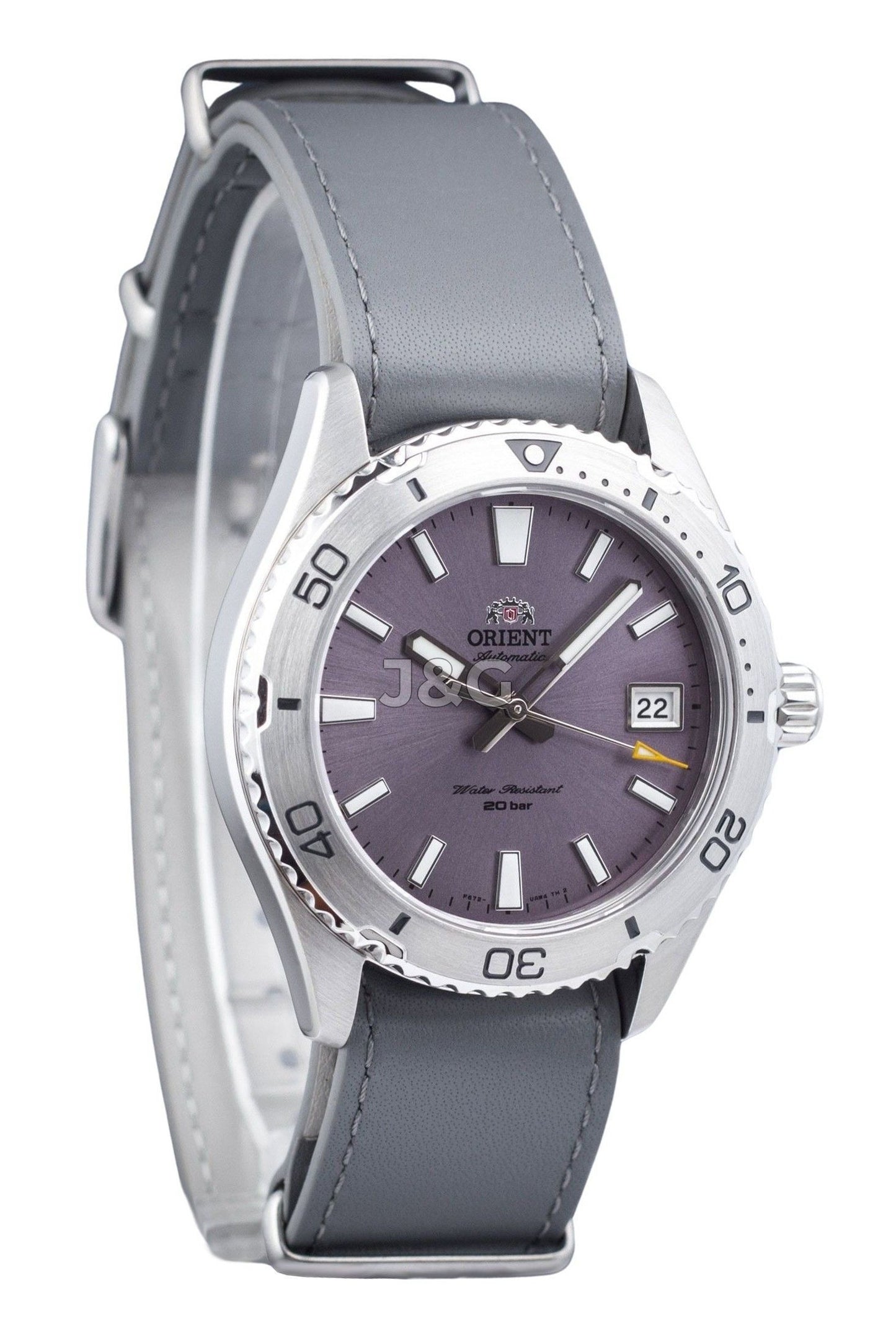 Orient Sports Automatic movement Blue Leather Male RA-AC0Q07V10B. A brand-new Orient Sports watch featuring a Blue dial and a Leather strap. Side view. - view 2