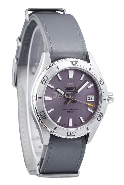 Orient Sports Automatic movement Blue Leather Male RA-AC0Q07V10B. A brand-new Orient Sports watch featuring a Blue dial and a Leather strap. Side view. - view 2