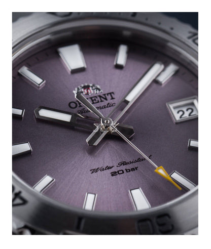 Orient Sports Automatic movement Blue Leather Male RA-AC0Q07V10B. A brand-new Orient Sports watch featuring a Blue dial and a Leather strap. Side view. - view 4