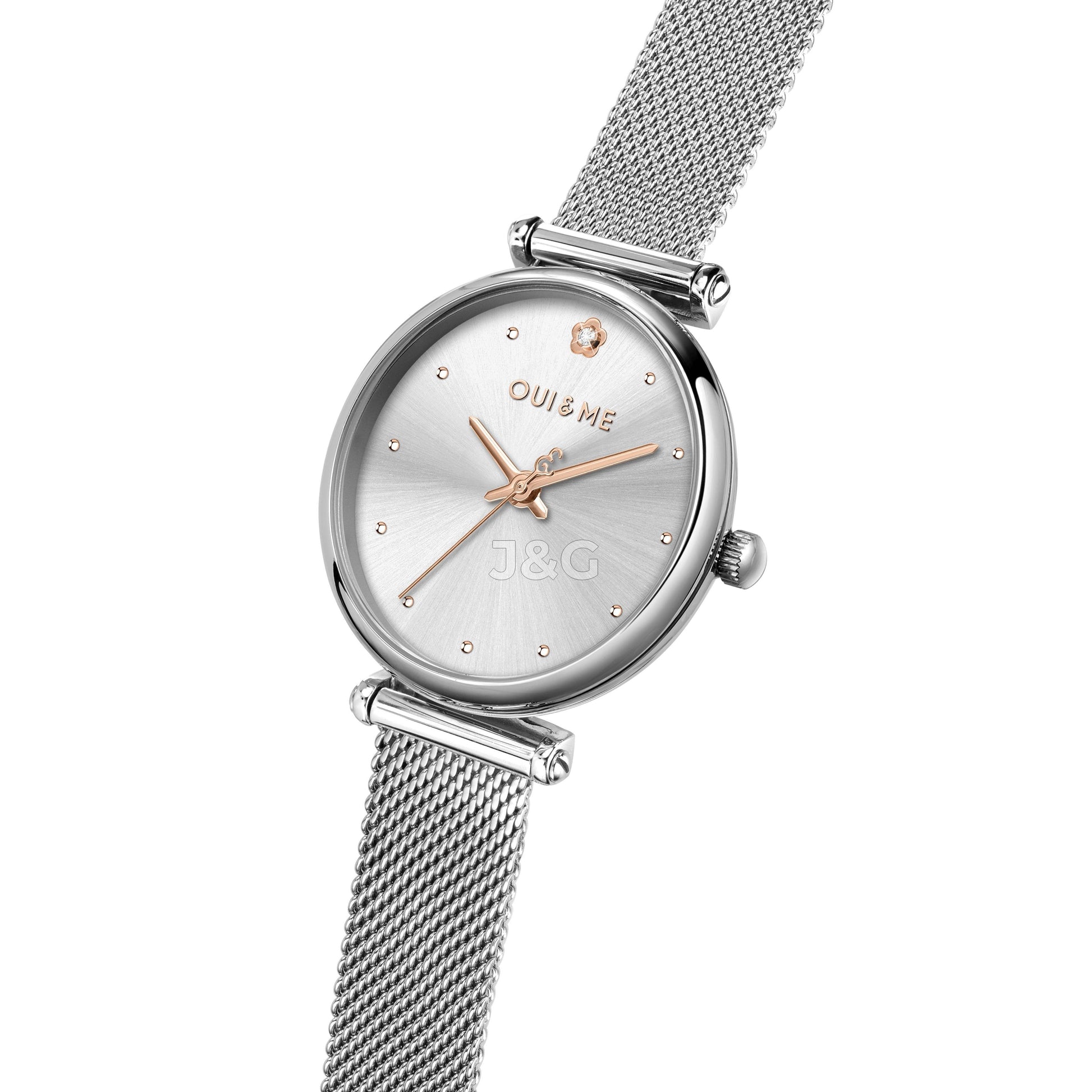 Oui & Me Etoile Deployment clasp Silver Stainless steel Female ME010296-. A brand-new Oui & Me Etoile watch featuring a Silver dial and a Stainless steel strap. Side view. - view 5