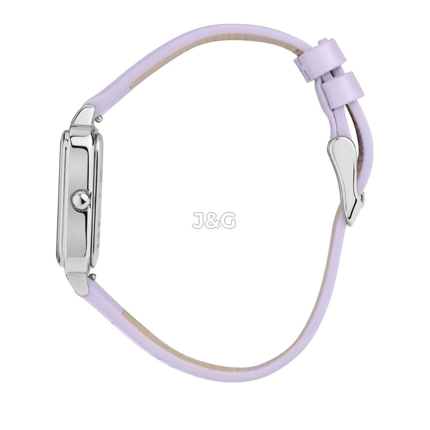 Oui & Me Harmonie Quartz movement White Leather Female ME010386-. A brand-new Oui & Me Harmonie watch featuring a White dial and a Leather strap. Angled view. - view 3