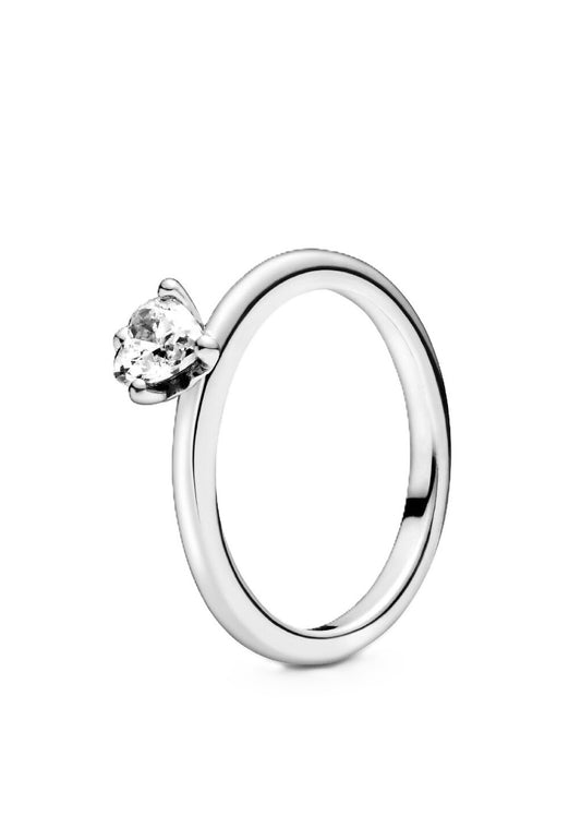 Pandora Heart Solitaire Ring With Clear Cubic Zirconia For. A brand-new PANDORA watch. Side view.