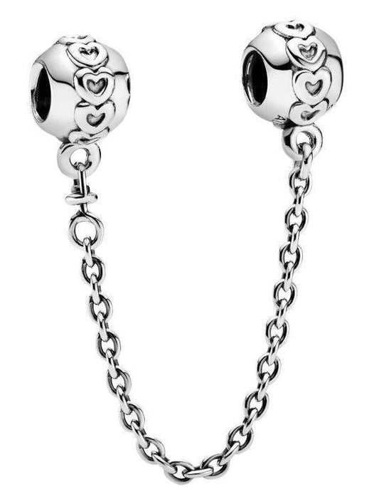 Pandora Hearts Safety Chain 791088-05 For Women. A brand-new PANDORA watch. Angled view.