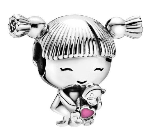 Pandora Little Girl Charm With Pink Enamel 798016EN160 For. A brand-new PANDORA watch. Side view.