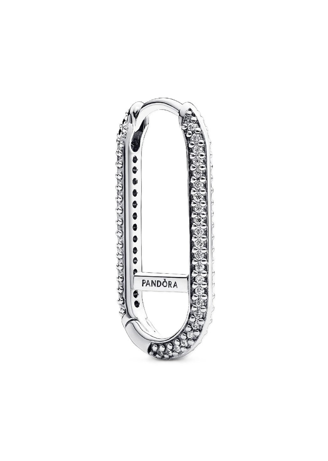 Pandora Me Extended Pave Link Single Earring With Clear. A brand-new PANDORA watch. Angled view.