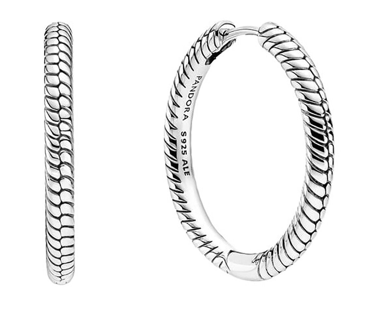 Pandora Moments Charm Hoop Earrings 299532C00 For Women. A brand-new PANDORA watch. Angled view.