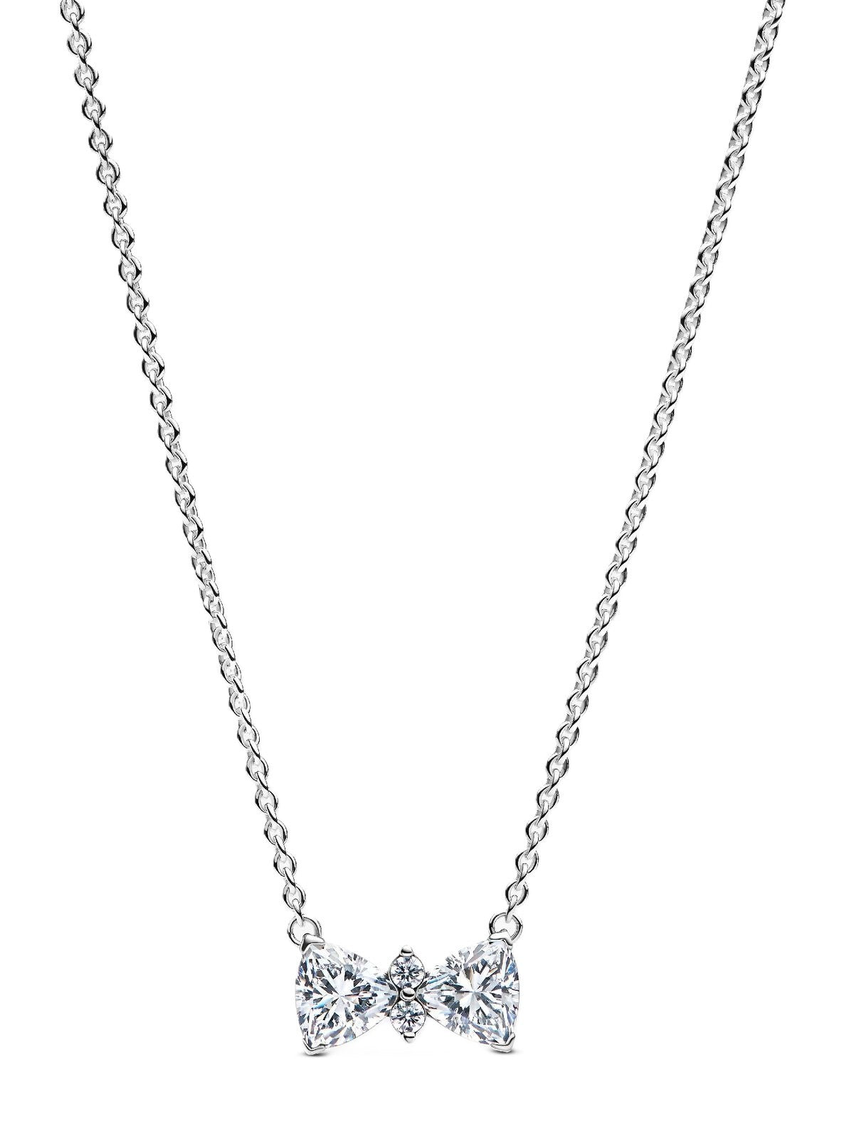 Pandora Sparkling Bow Necklace With Clear Cubic Zirconia. A brand-new PANDORA watch. Front view.