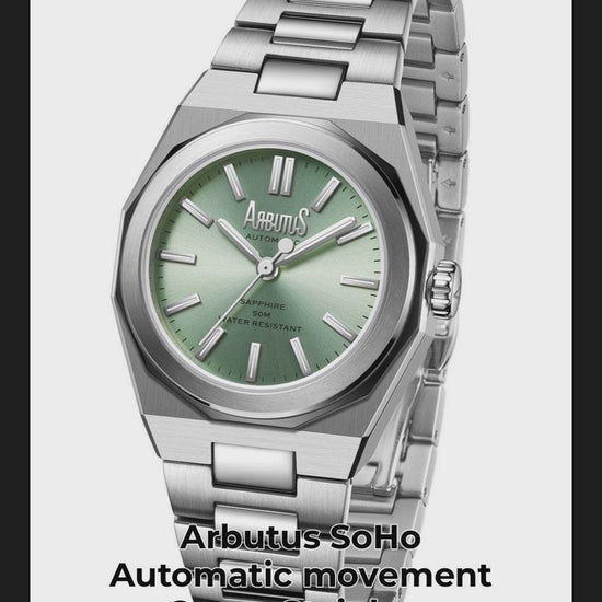 Arbutus SoHo Automatic movement Green Stainless steel Female AR2401SGS.-.AR - Viral Reel
