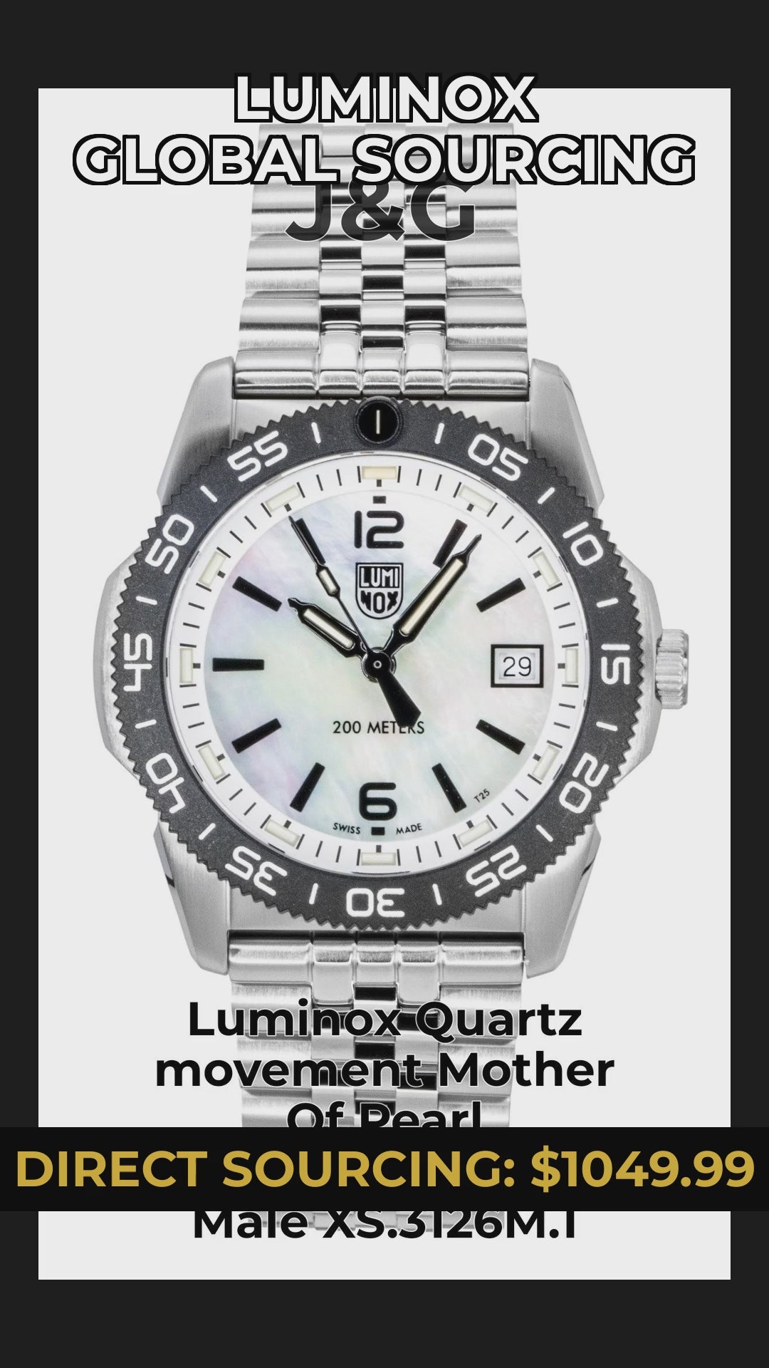 Luminox Quartz movement Mother Of Pearl Stainless steel Male XS.3126M.1 - Viral Reel