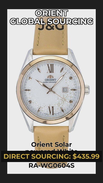 Orient Solar powered White Leather Male RA-WG0604S - Viral Reel