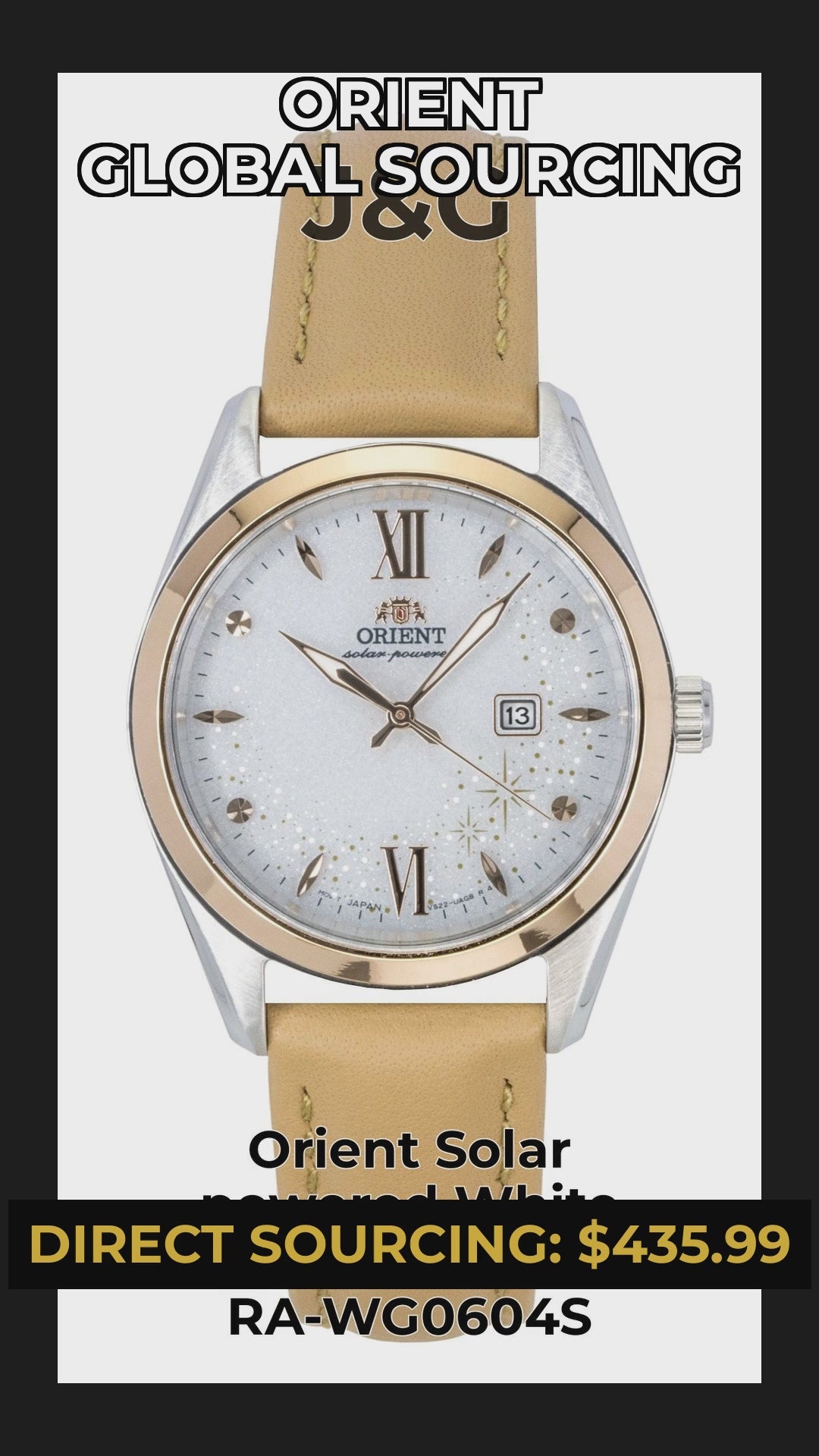 Orient Solar powered White Leather Male RA-WG0604S - Viral Reel