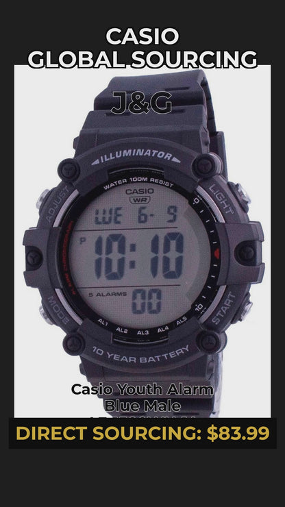 Casio Youth Alarm Blue Male AE-1500WH-1A - Viral Reel