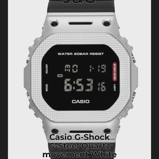 Casio G-Shock G-Steel Quartz movement White Plastic Male GM-5600M-1 - Viral Reel