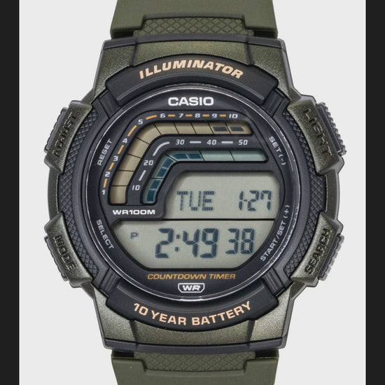 Casio Quartz movement Black Male WS-1800-3AV - Viral Reel