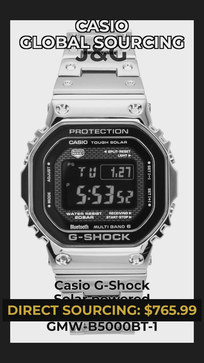 Casio G-Shock Solar powered Blue Male GMW-B5000BT-1 - Viral Reel