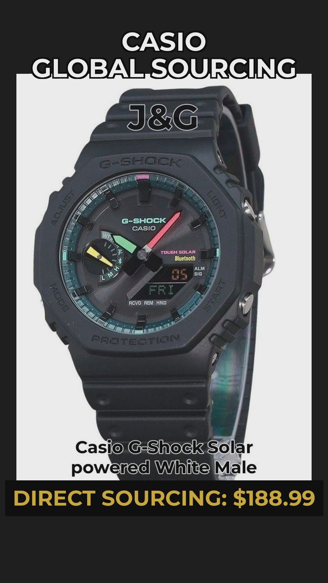 Casio G-Shock Solar powered White Male GA-B2100MF-1A - Viral Reel