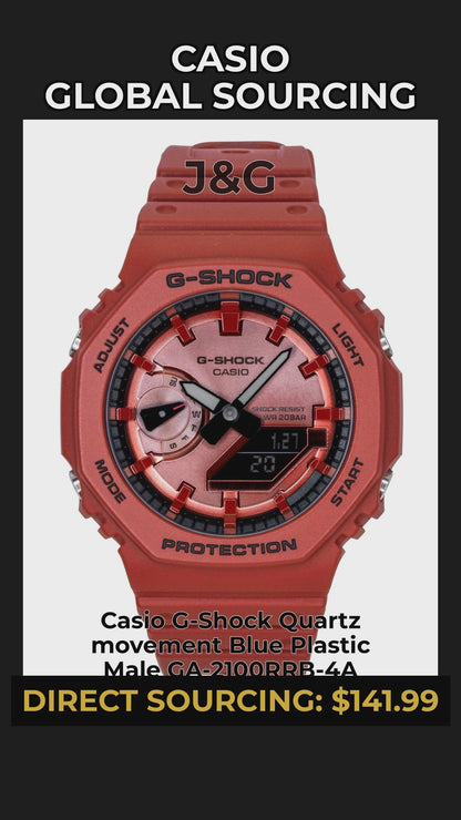 Casio G-Shock Quartz movement Blue Plastic Male GA-2100RRB-4A - Viral Reel