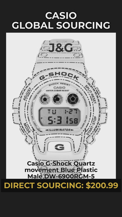 Casio G-Shock Quartz movement Blue Plastic Male DW-6900RGM-5 - Viral Reel