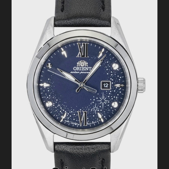 Orient Solar powered Blue Leather Female RA-WG0605L - Viral Reel