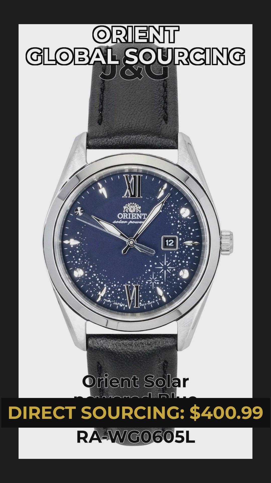 Orient Solar powered Blue Leather Female RA-WG0605L - Viral Reel