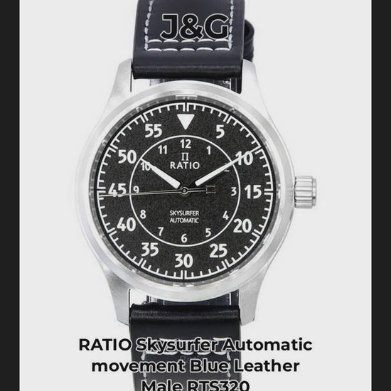 RATIO Skysurfer Automatic movement Blue Leather Male RTS320 - Viral Reel