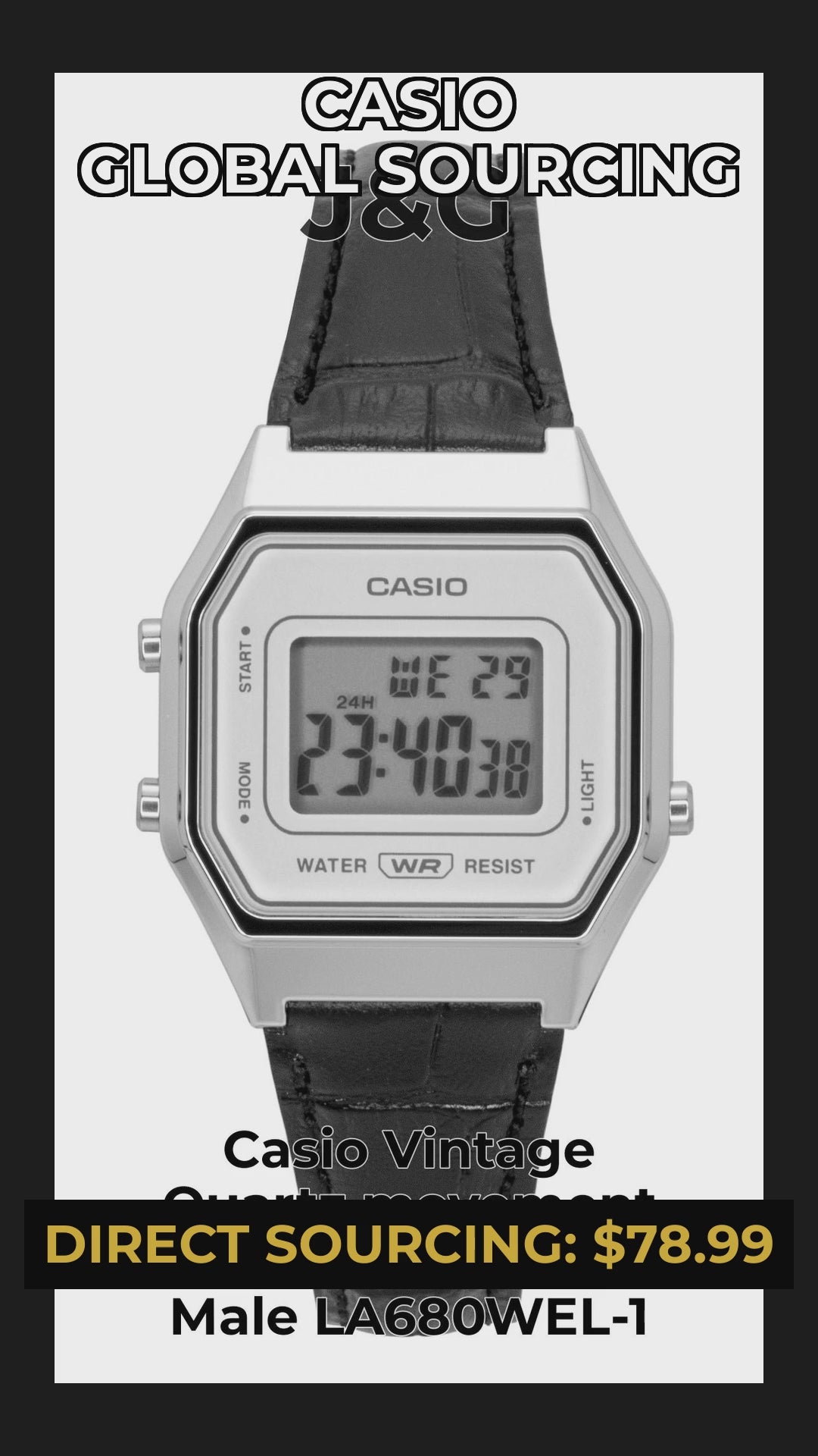 Casio Vintage Quartz movement Blue Leather Male LA680WEL-1 - Viral Reel