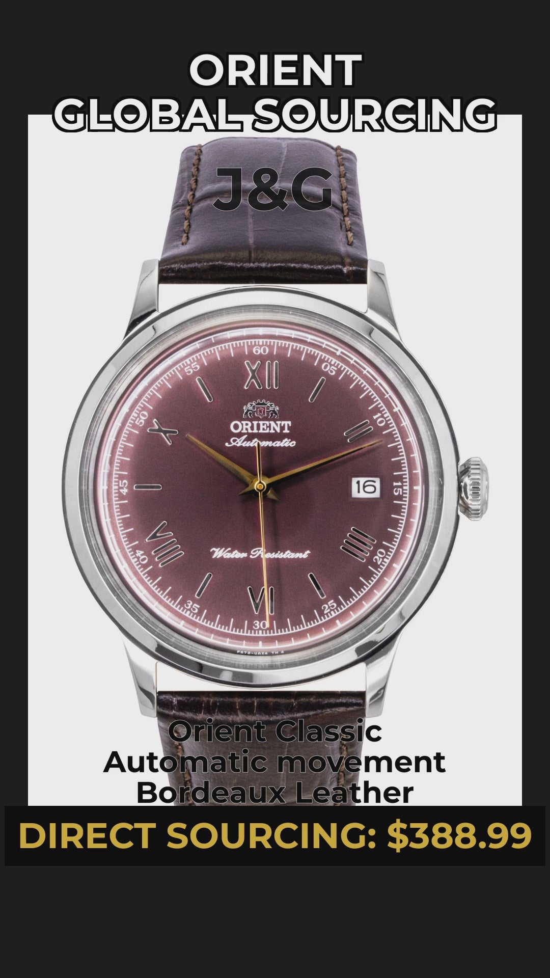 Orient Classic Automatic movement Bordeaux Leather Male RA-AC0026R - Viral Reel