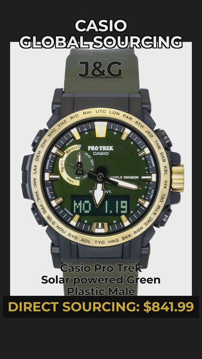Casio Pro Trek Solar powered Green Plastic Male PRW-61ANS-3 - Viral Reel