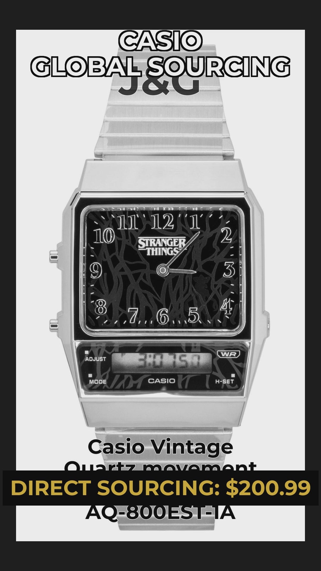 Casio Vintage Quartz movement Black Male AQ-800EST-1A - Viral Reel