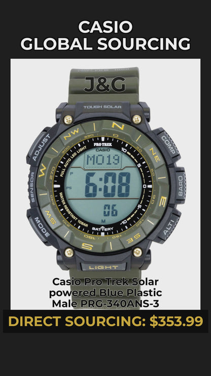 Casio Pro Trek Solar powered Blue Plastic Male PRG-340ANS-3 - Viral Reel