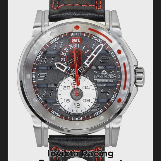 Invicta Racing Quartz movement Black Leather Male INV47533 - Viral Reel