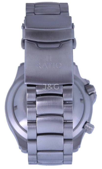 RATIO FreeDiver Automatic movement Blue Stainless steel Male 1066KE26-33VA-BLU. A brand-new RATIO FreeDiver watch featuring a Blue dial and a Stainless steel strap. Angled view. - view 4