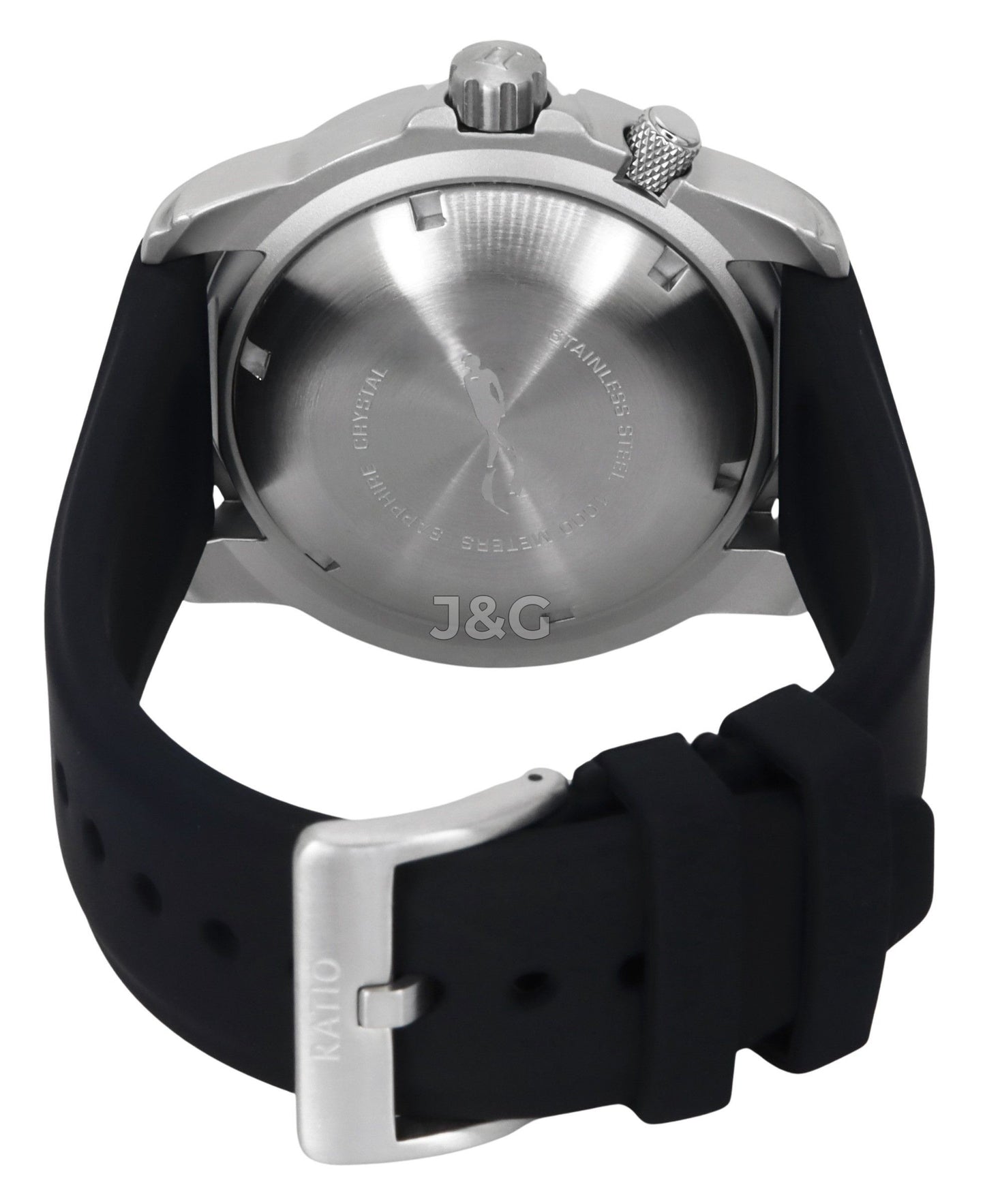 RATIO FreeDiver Automatic movement Orange Male 1068HA90-34VA-ORG-V02. A brand-new RATIO FreeDiver watch featuring a Orange dial. Angled view. - view 4