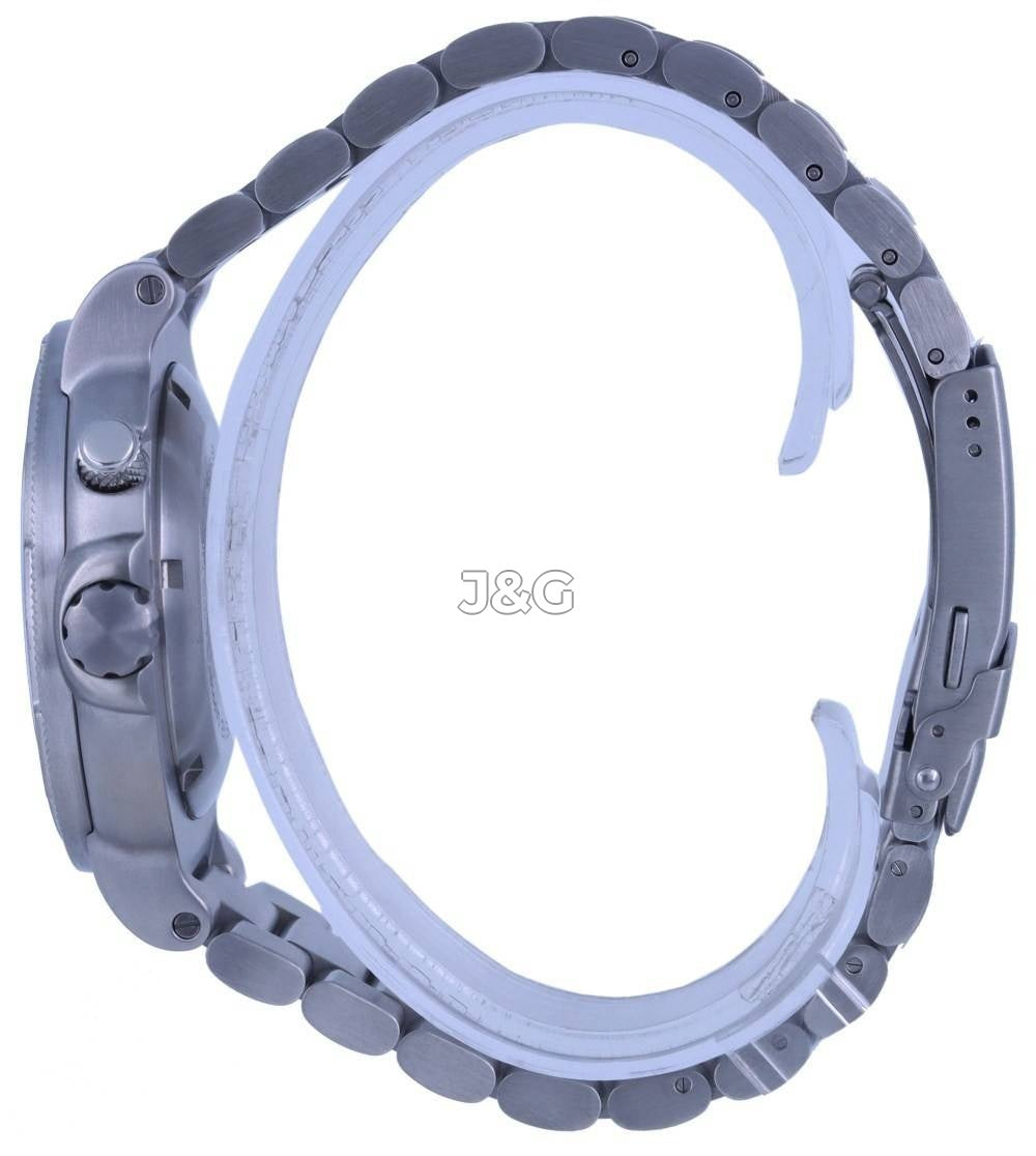 RATIO FreeDiver Date display Black Stainless steel Male 1050MD93-02V-BLK. A brand-new RATIO FreeDiver watch featuring a Black dial and a Stainless steel strap. Front view. - view 3