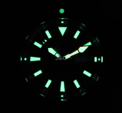 RATIO FreeDiver Date display Blue Stainless steel Male 1050HA93-12V-BLU. A brand-new RATIO FreeDiver watch featuring a Blue dial and a Stainless steel strap. Angled view. - view 2