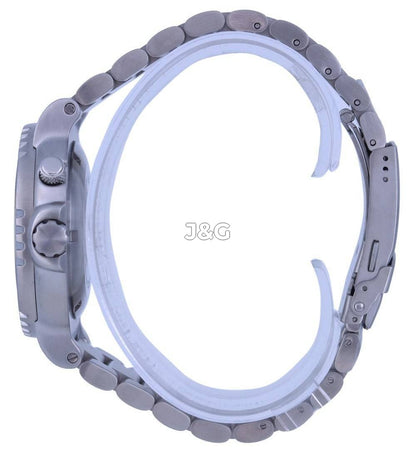 RATIO FreeDiver Date display Blue Stainless steel Male 1050HA93-12V-BLU. A brand-new RATIO FreeDiver watch featuring a Blue dial and a Stainless steel strap. Angled view. - view 3