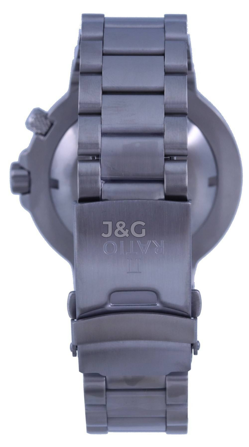 RATIO FreeDiver Date display Blue Stainless steel Male 1050HA93-12V-BLU. A brand-new RATIO FreeDiver watch featuring a Blue dial and a Stainless steel strap. Angled view. - view 4
