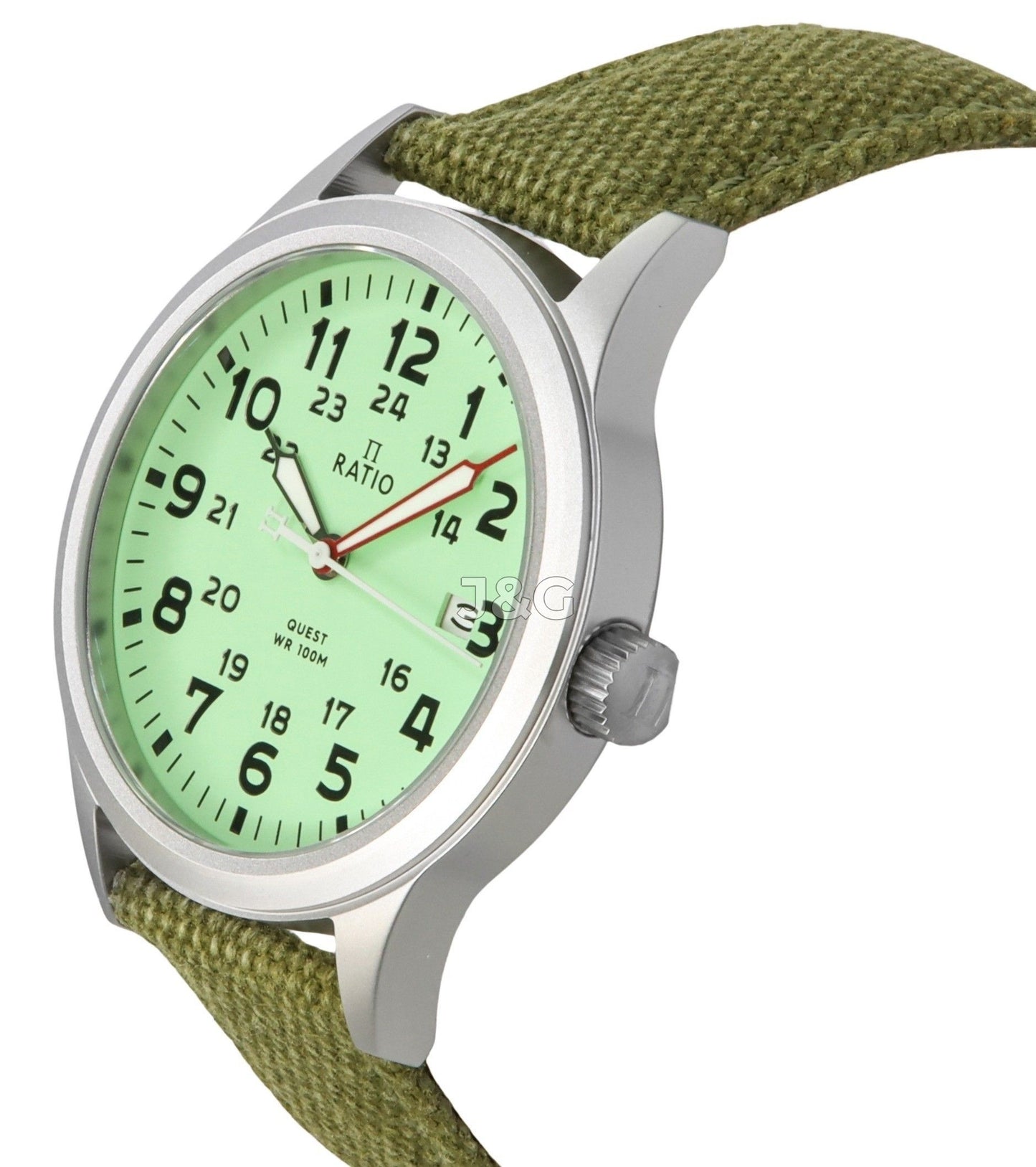 RATIO Quest Quartz movement Black Male RTQ021. A brand-new RATIO Quest watch featuring a Black dial. Side view. - view 3