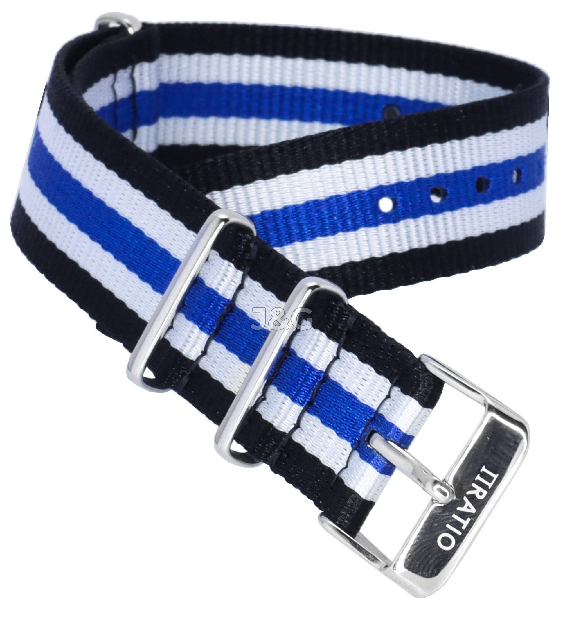 Ratio Strap Black Male NATOR06. A brand-new Ratio Strap watch featuring a Black dial. Side view. - view 3