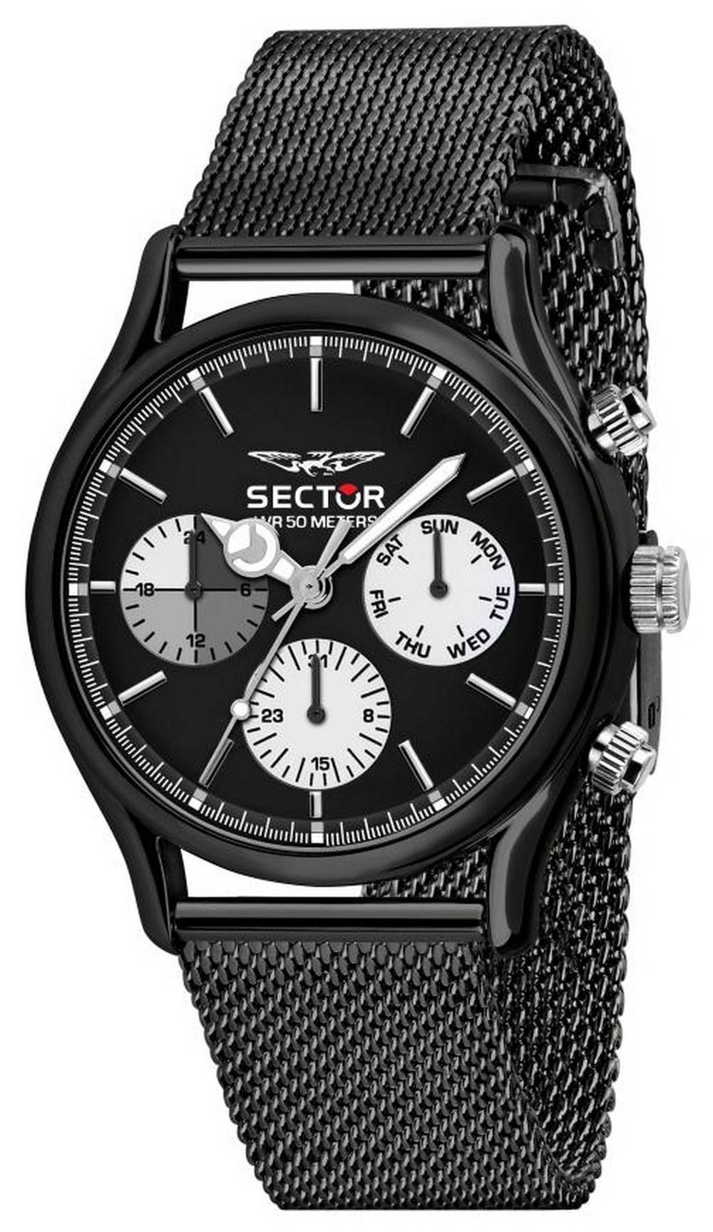 Sector 660 Black Dial Stainless Steel Quartz R3253517003. A brand-new Sector 660 watch featuring a Black dial and a Stainless steel strap. Front view.
