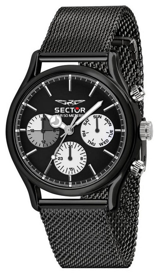 Sector 660 Black Dial Stainless Steel Quartz R3253517003. A brand-new Sector 660 watch featuring a Black dial and a Stainless steel strap. Front view.