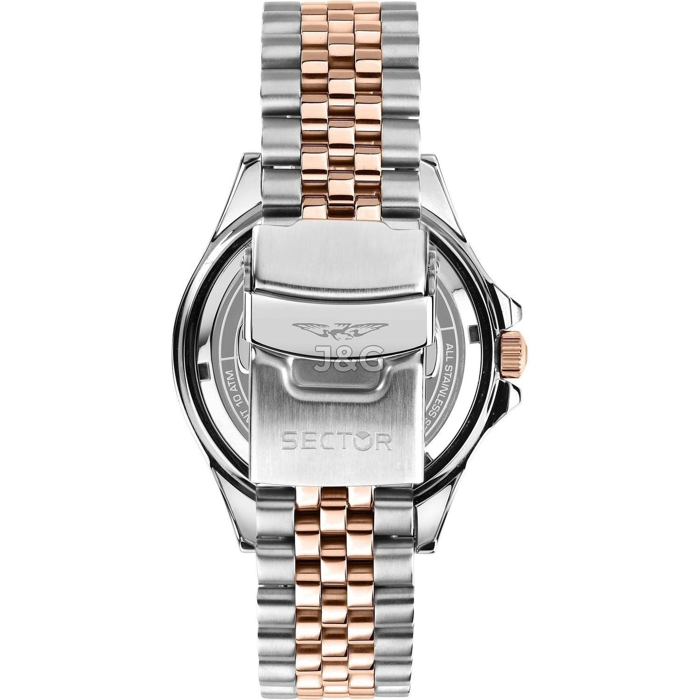 Sector 230 Automatic movement Black Stainless steel Male R3223161014-. A brand-new Sector 230 watch featuring a Black dial and a Stainless steel strap. Angled view. - view 3