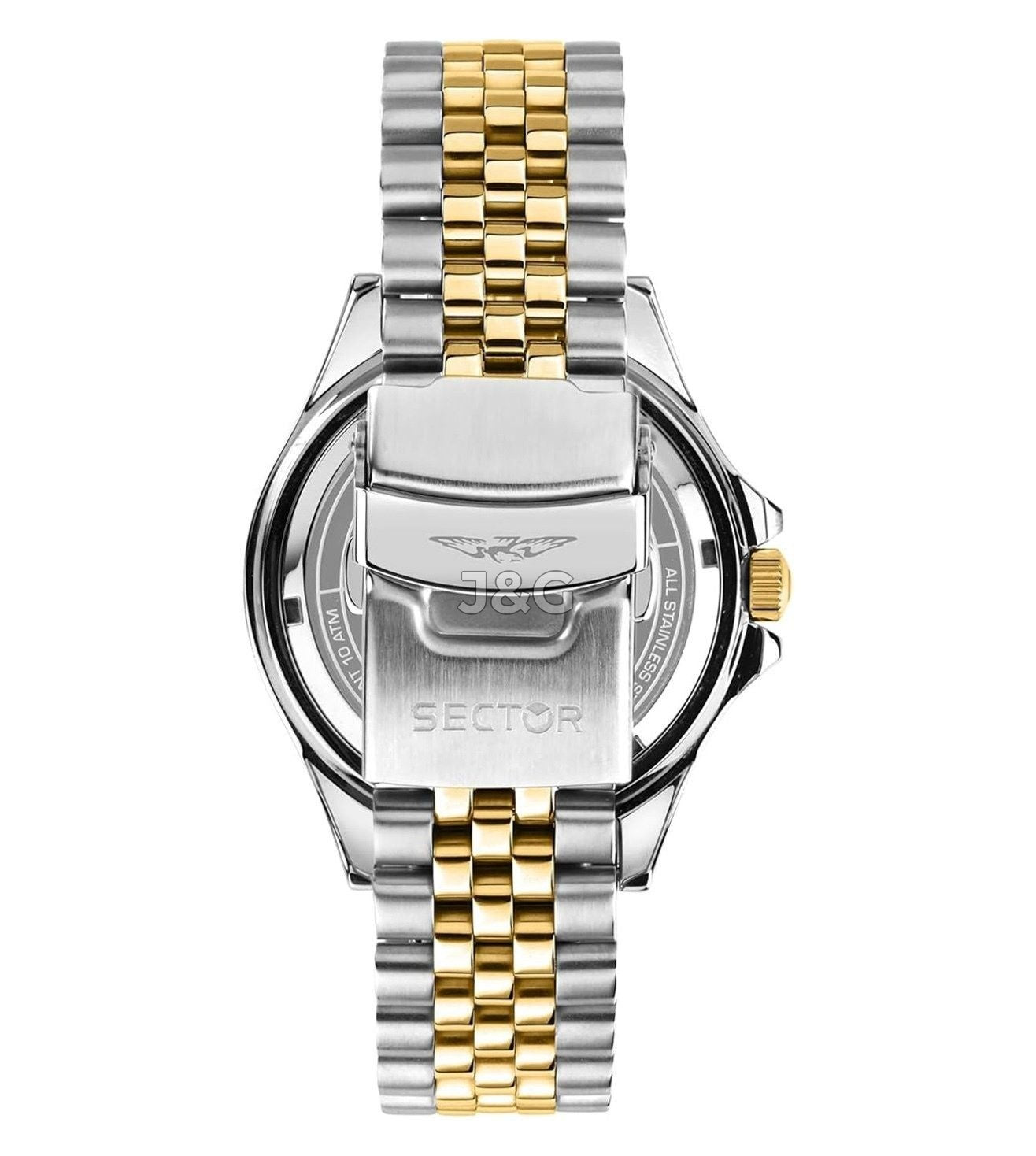 Sector 230 Automatic movement Black Stainless steel Male R3223161015-. A brand-new Sector 230 watch featuring a Black dial and a Stainless steel strap. Front view. - view 2