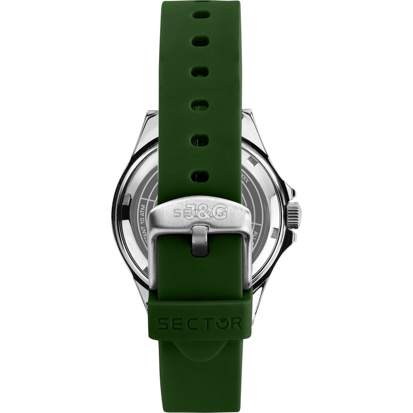 Sector 230 Date display Green Silicone Male R3251161059-. A brand-new Sector 230 watch featuring a Green dial and a Silicone strap. Front view. - view 2
