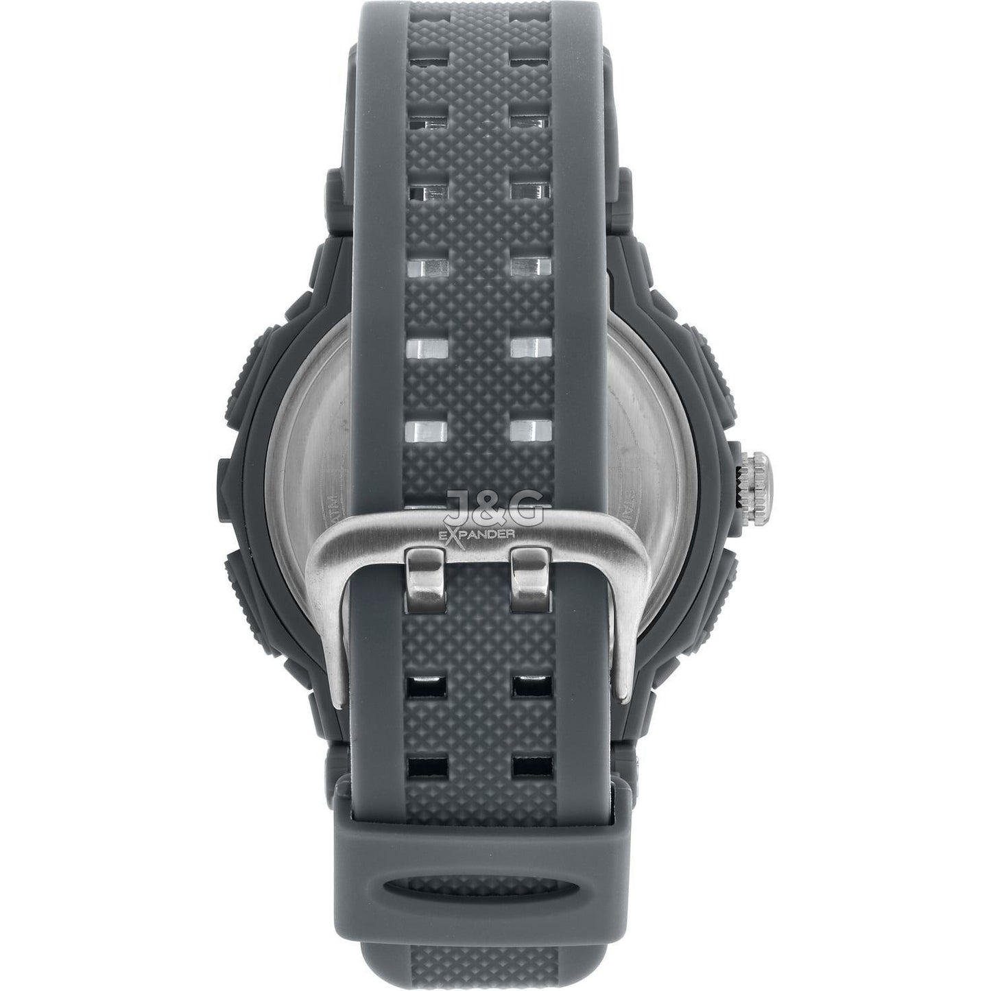 Sector Ex-09 Alarm Silver Silicone Male R3251296003-. A brand-new Sector Ex-09 watch featuring a Silver dial and a Silicone strap. Side view. - view 2