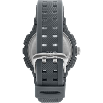 Sector Ex-09 Alarm Silver Silicone Male R3251296003-. A brand-new Sector Ex-09 watch featuring a Silver dial and a Silicone strap. Side view. - view 2