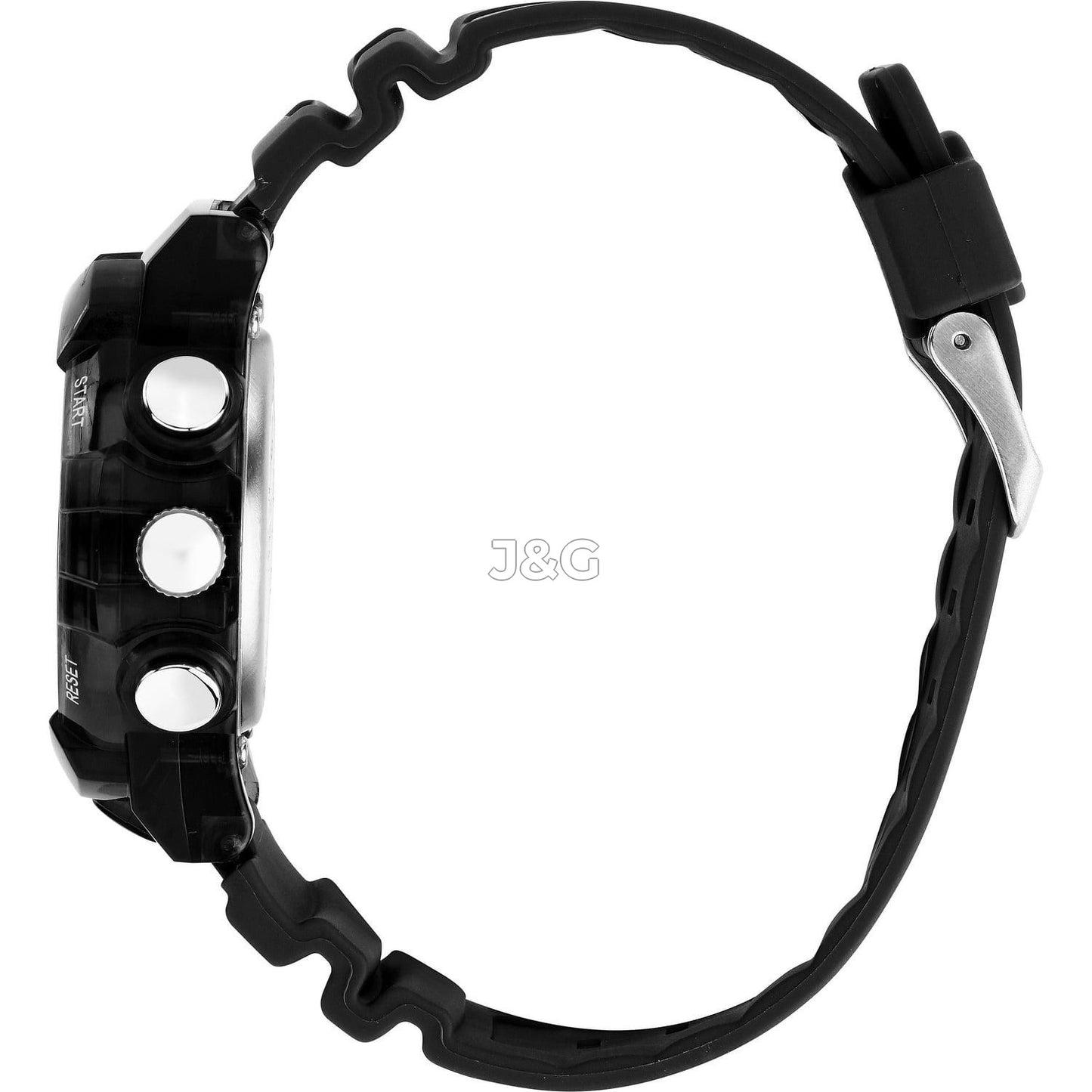 Sector Ex-46 Date display Black Silicone Male R3251242505-. A brand-new Sector Ex-46 watch featuring a Black dial and a Silicone strap. Front view. - view 3