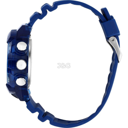 Sector Ex-46 Date display Blue Silicone Male R3251242506-. A brand-new Sector Ex-46 watch featuring a Blue dial and a Silicone strap. Angled view. - view 3