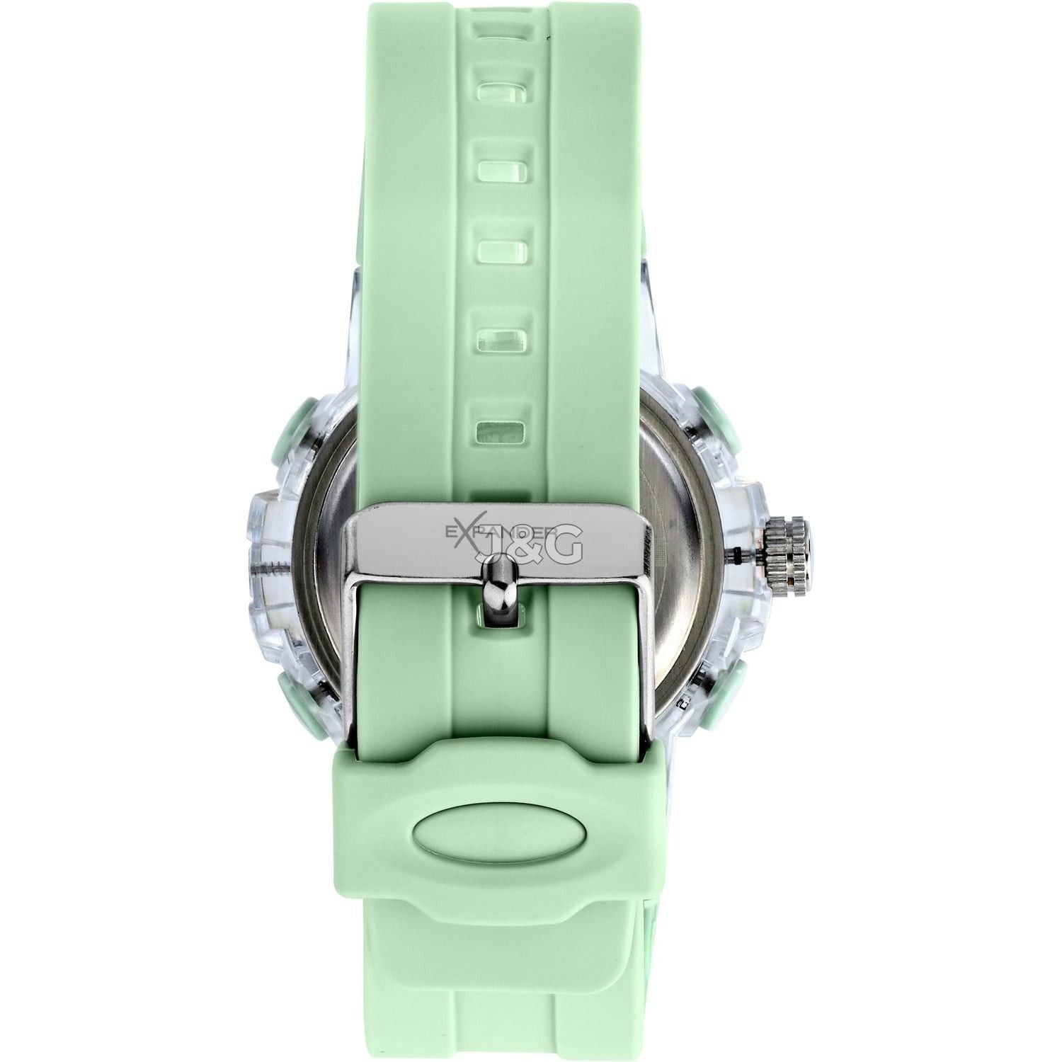 Sector Ex-46 Date display Green Silicone Male R3251242502-. A brand-new Sector Ex-46 watch featuring a Green dial and a Silicone strap. Front view. - view 2